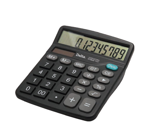 Calculadora Barrilito Delta Escritorio 12 Dígitos 17x14 cm Batería AA