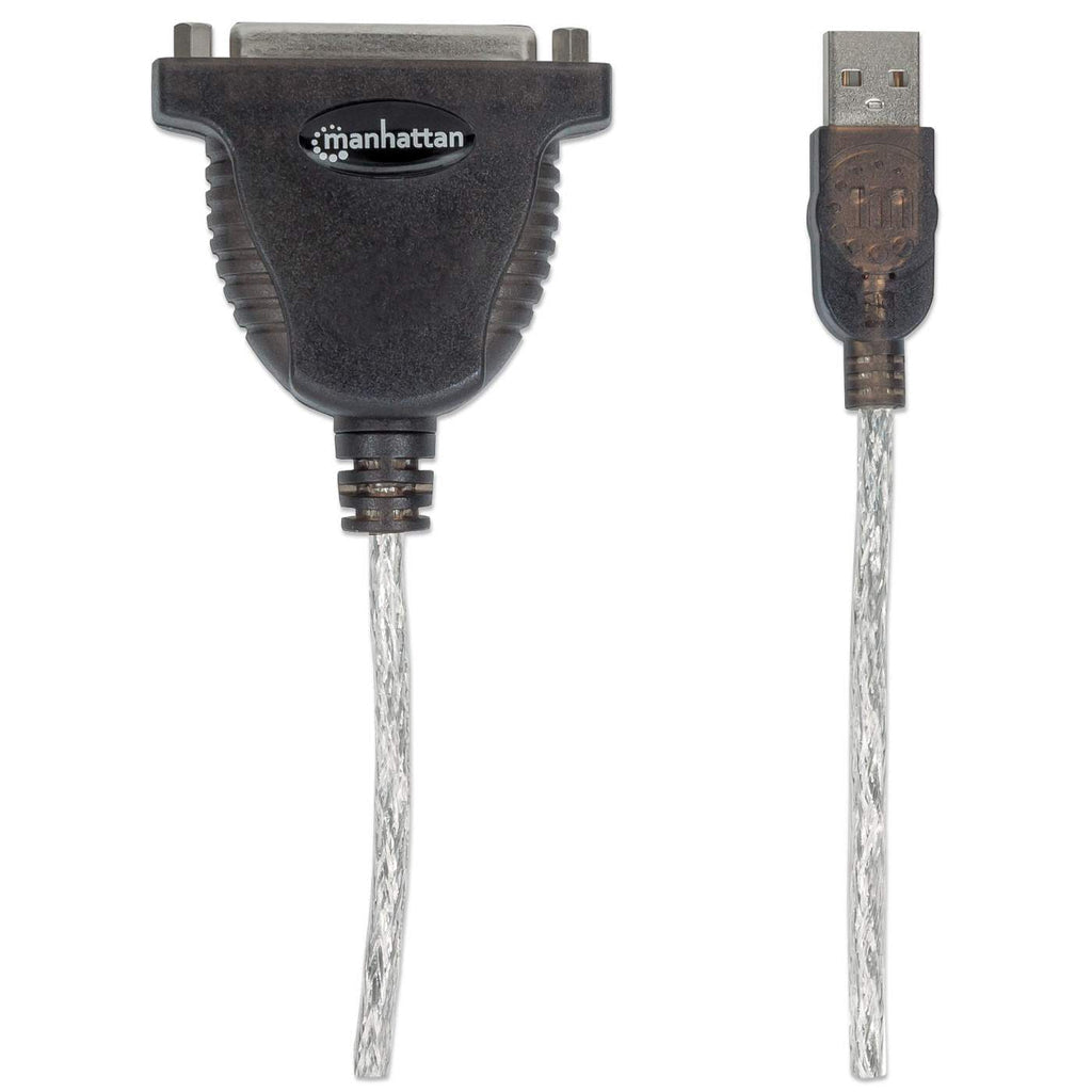 Manhattan 336581 cable paralelo Negro, Plata 1.8 m