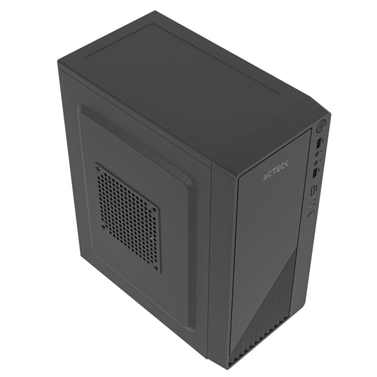 Gabinete Compacto Acteck Mini Torre Kioto GC220F / Max MB M-ATX Fuente ATX 500 W / 2x USB 2.0/ Advanced Negro
