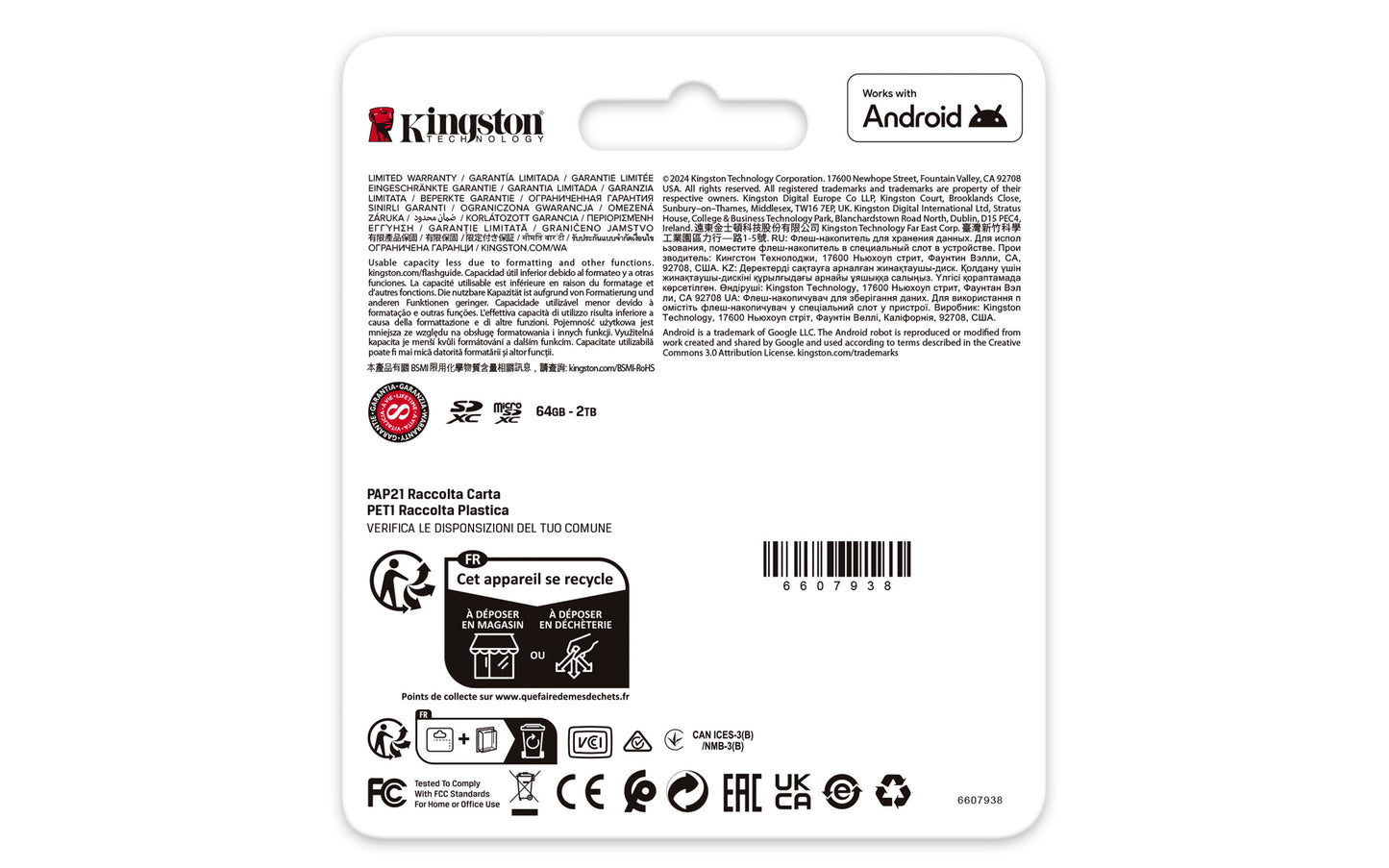 Memoria Micro SD Kingston Flash Canvas GO PLUS 256GB UHS-I CLASE 10 C/Adaptador
