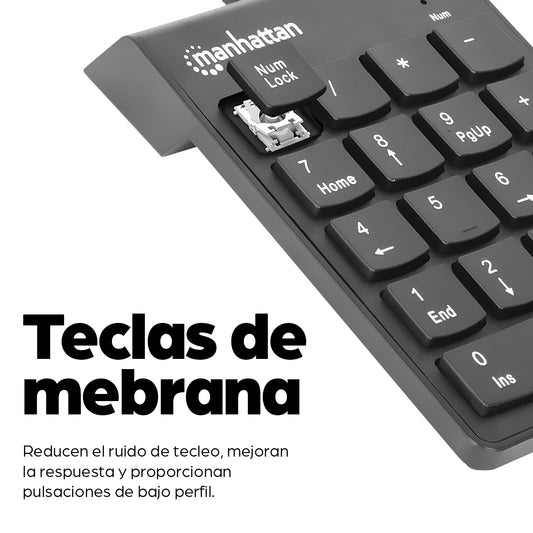 Manhattan 176354 teclado numérico Universal USB Negro