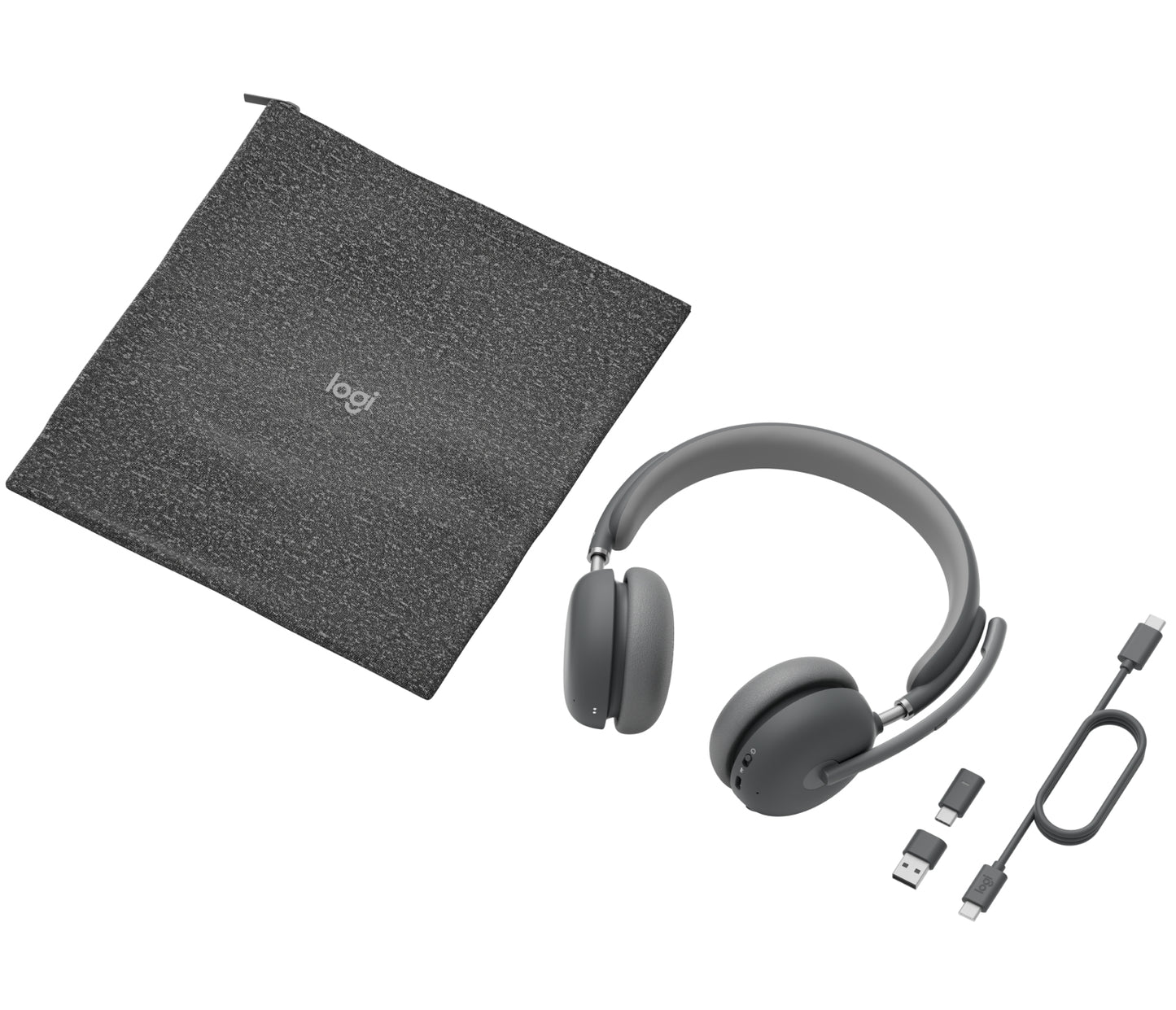 Logitech 981-001151 audífono y auriculare Auriculares Inalámbrico Diadema Oficina/Centro de llamadas USB Tipo C Bluetooth Grafito