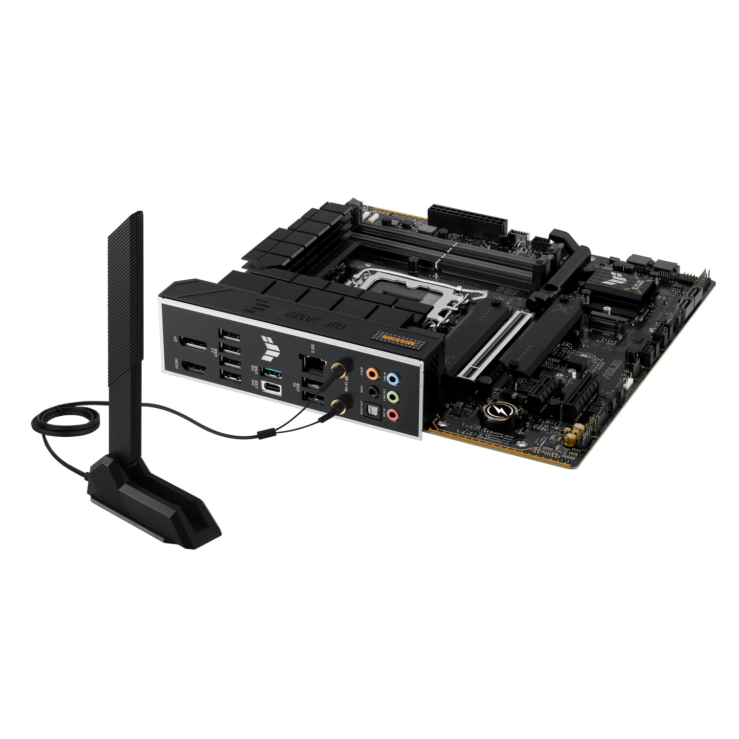 Tarjeta Madre Asus TUF Gaming B760M-PLUS WIFI II 4xDDR5 192GB 7800Mhz PCIe 5.0 M.2 HDMI DP S 1700 13th 14th mATX Wi-Fi6E