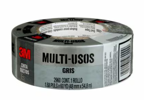 Cinta Sellaductos 3M Gris Multiusos Rollo 48mmx50m 1 Pza