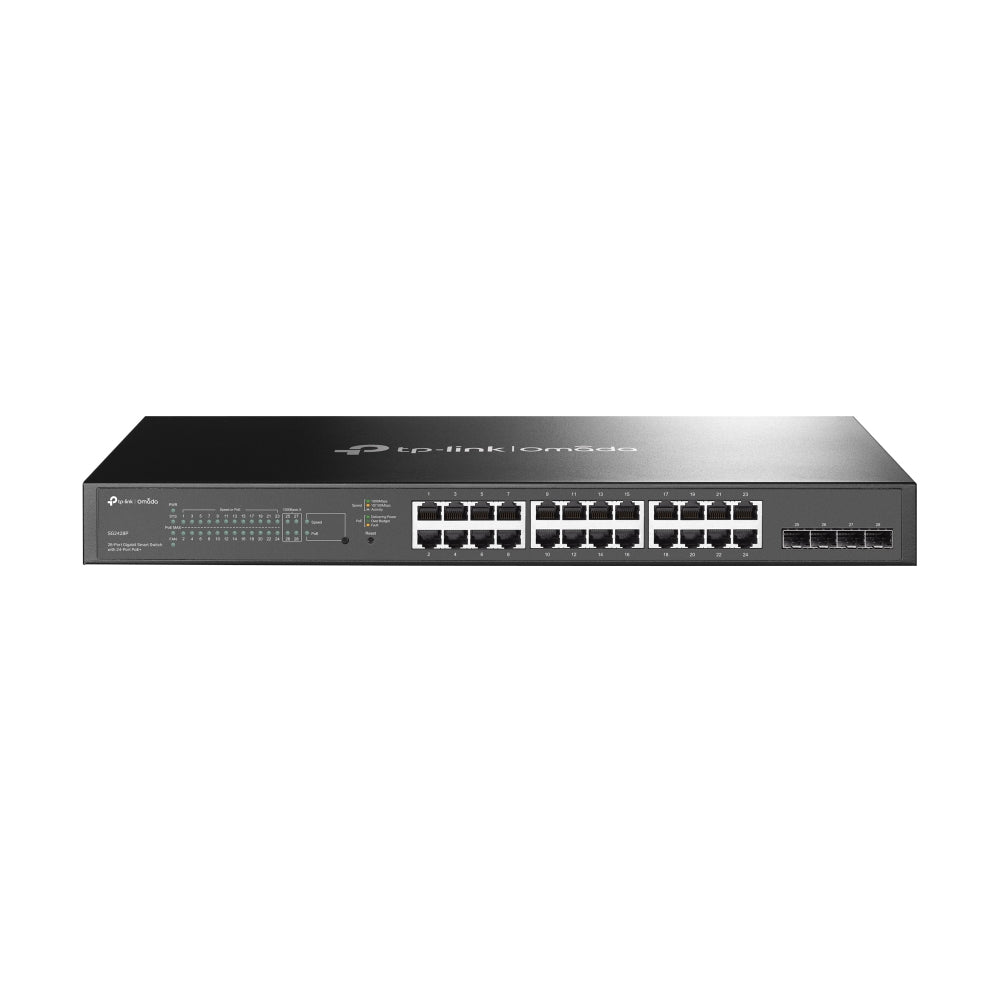 Switch Omada by TP-Link 28-Port PoE Gigabit Smart Switch with 4 SFP Slots 24× Gigabit PoE Ports 4× Gigabit SFP Slo