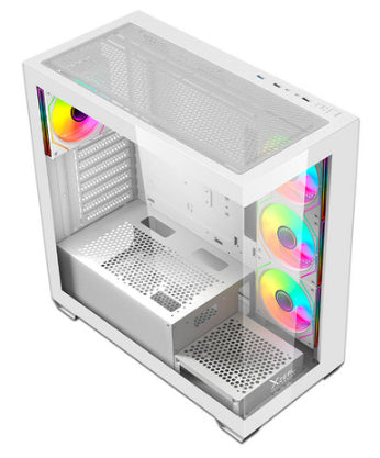Gabinete Xzeal YRDEN XZ-140 Midi-Tower ATX/Micro-ATX/Mini-ITX USB 2.0/3.0 sin Fuente 4 Ventiladores Instalados Blanco