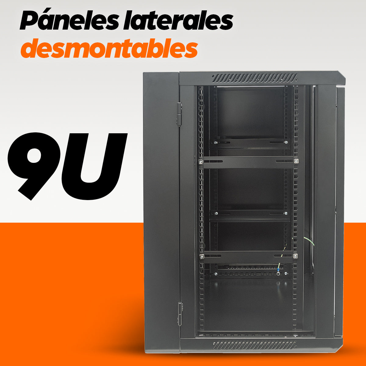 Intellinet 711845 armario rack 9U Bastidor de pared Negro