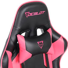 Ocelot Gaming Silla Gamer Ogs-03 Hasta 150kg Negro/rosa Negro Piel Sintética