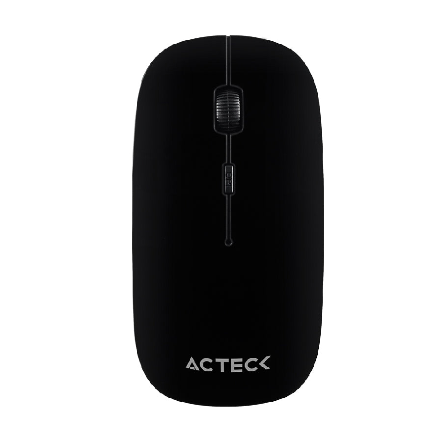 MOUSE ACTECK OPTIMIZE MI240 / INALAMBRICO / RECEPTOR USB 2.4 GHZ / OPTICO / 1200 DPI / ERGONOMICO / SENSOR OPTICO / WIN - LINUX / 2 BOTONES SCROLL / NEGRO / AC-928885