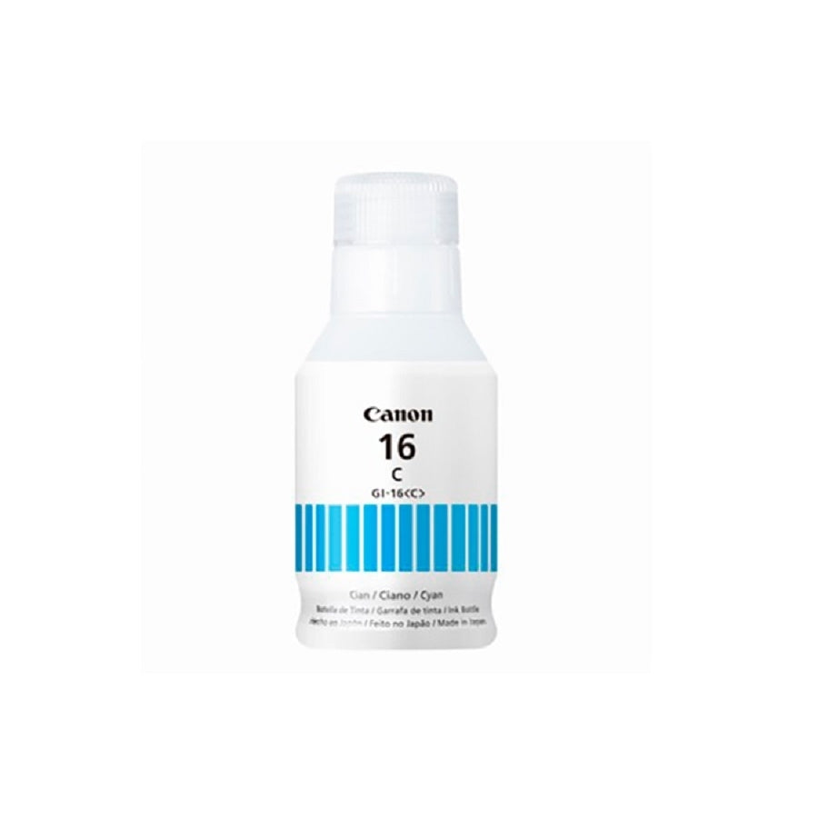 BOTELLA DE TINTA CANON GI-16 CYAN, RENDIMIENTO 9000 PAGINAS