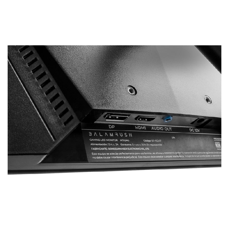 Balam Rush BR-932417 monitor de computadora 60.5 cm (23.8") 1920 x 1080 Pixeles Full HD LCD Negro