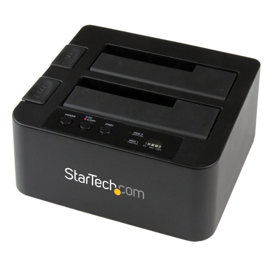StarTech.com SDOCK2U33RE duplicador de datos o soporte Duplicador de HDD/SSD Negro 1 copias