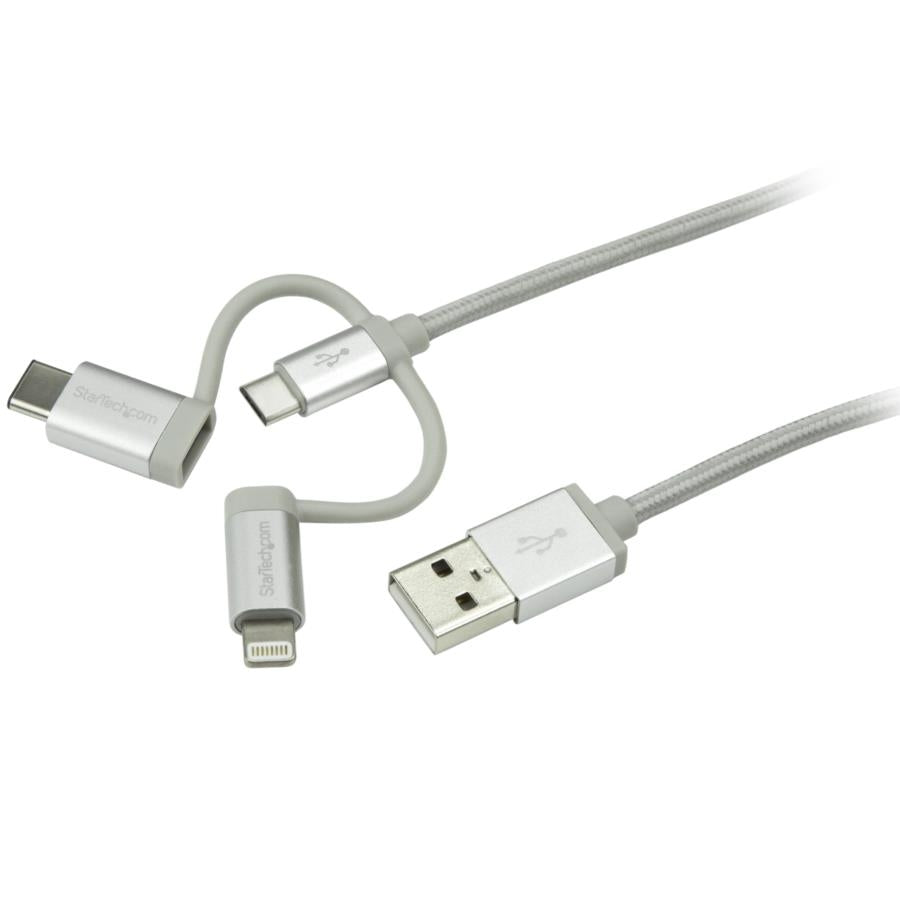 StarTech.com LTCUB1MGR cable USB USB 2.0 Micro-USB B 0.48 Gbit/s Plata