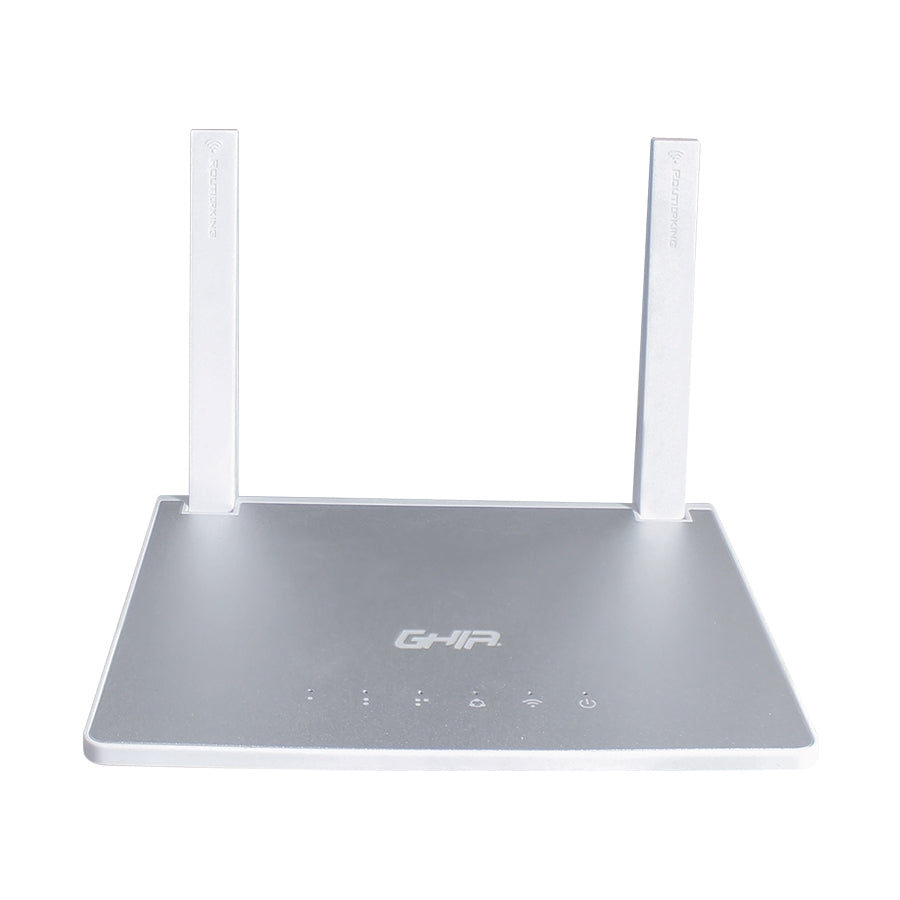 Ghia GNW-W1 router inalámbrico Ethernet rápido Banda única (2,4 GHz) Plata