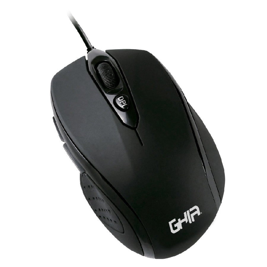 GHIA / KIT TECLADO Y MOUSE / ALAMBRICO / ERGONOMICOS / MULTIMEDIA / USB / COLOR NEGRO