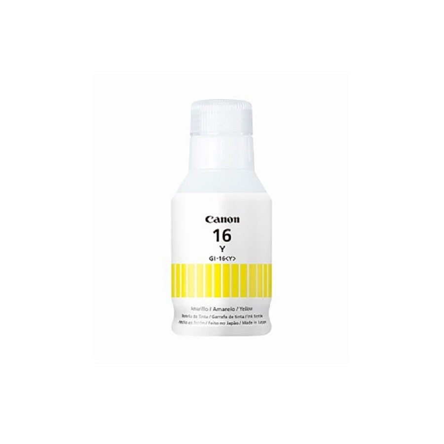 BOTELLA DE TINTA CANON GI-16 AMARILLO, RENDIMIENTO 9000 PAGINAS