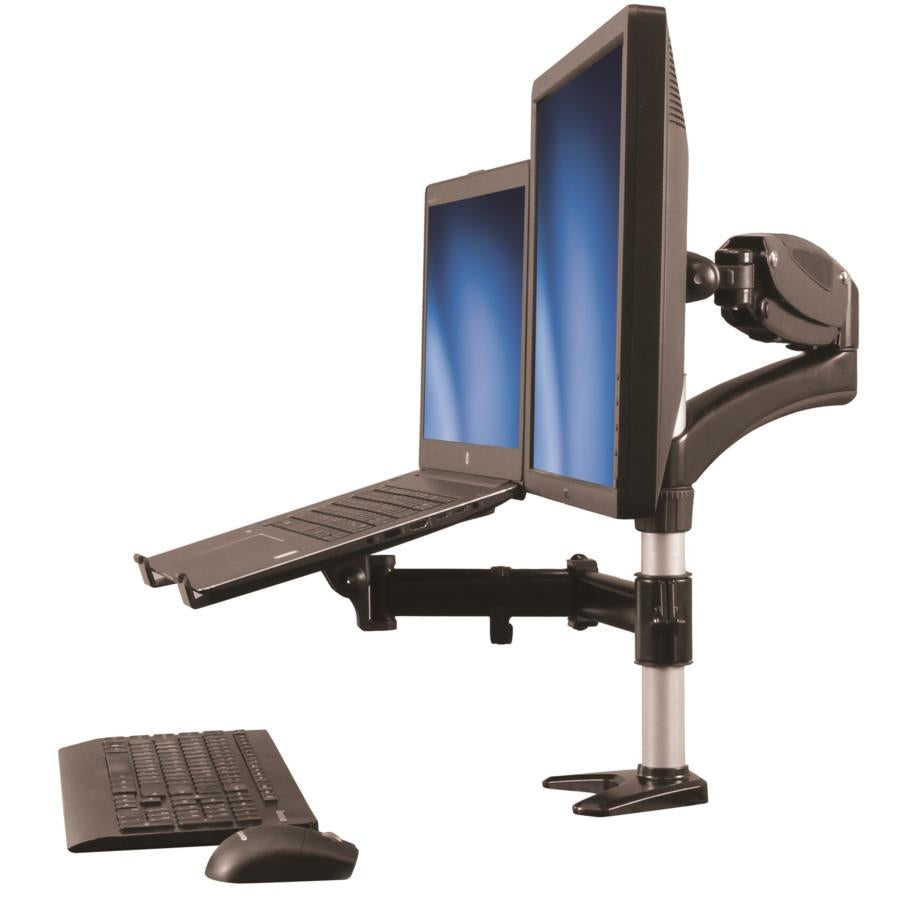 StarTech.com ARMUNONB soporte para pantalla plana 68.6 cm (27") Escritorio Aluminio, Negro