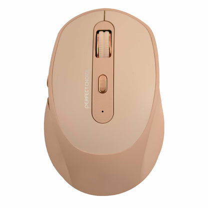 Mouse Perfect Choice Clix Inalámbrico Batería Recargable 6 Botones hasta 1600 DPI Color Caqui
