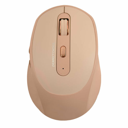 Mouse Perfect Choice Clix Inalámbrico Batería Recargable 6 Botones hasta 1600 DPI Color Caqui