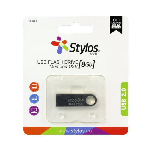 Memoria USB Stylos ST100 8GB Conexion Tipo A 2.0