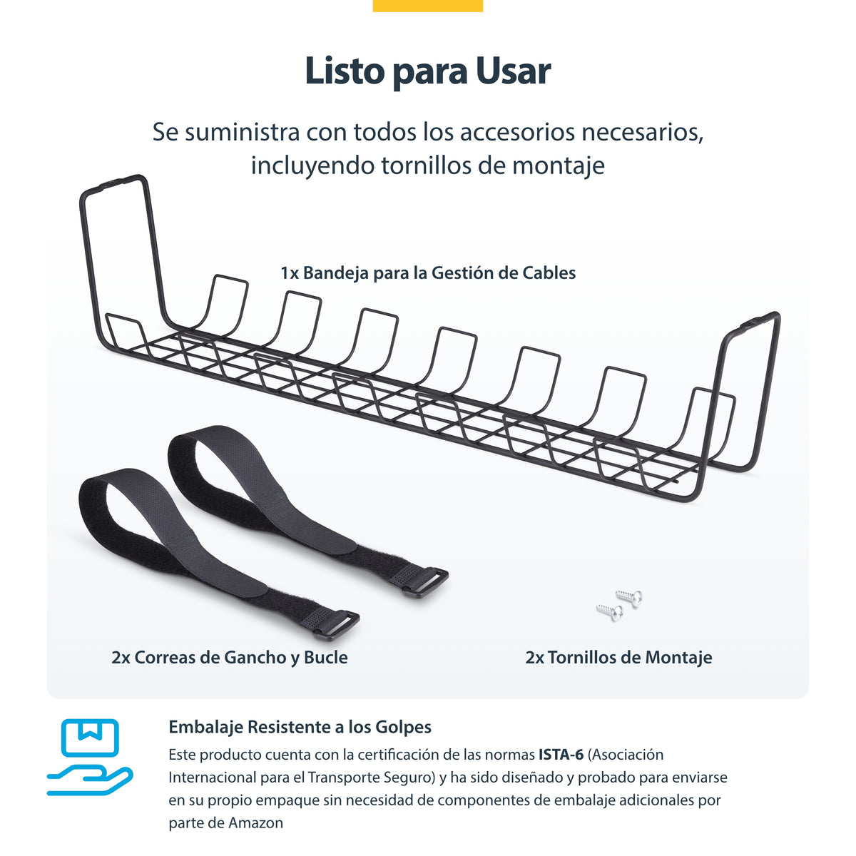 StarTech.com S1MB-DESK-CABLE-TRAY organizador de cables Cesta de cables 1 pieza(s)