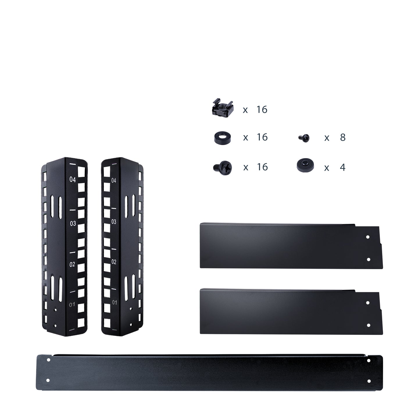 StarTech.com RK4OD armario rack Rack o bastidor independiente Negro