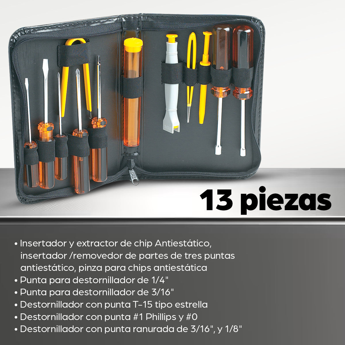 Kit Herramientas Manhattan Básico para Computadora 13 Pzas