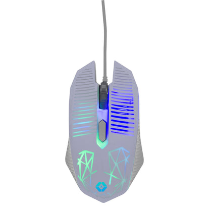 Kit Gamer Vortred Berry 4 en 1 Alámbrico Diadema+Mouse+Teclado+Mouse Pad Color Lila