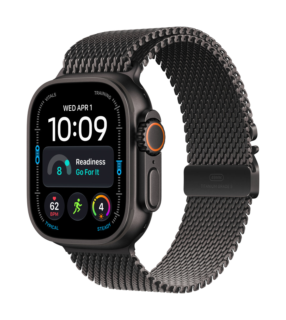 Smartwatch Apple Watch Ultra 4 GPS + Cellular 5G 49 mm titanio con correa estilo milanés L negro MJAX4BE/A