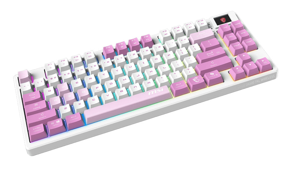 Teclado Gamer MSI Forge GK600 TKL Wireless Violet Inalámbrico RGB USB 2.0 Mecánica lineal