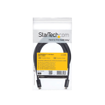 StarTech.com TBLT3MM2M cable Thunderbolt 20 Gbit/s Negro