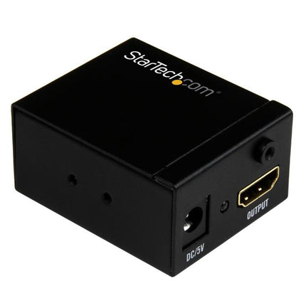 StarTech.com HDBOOST extensor de audio/video Repetidor AV Negro