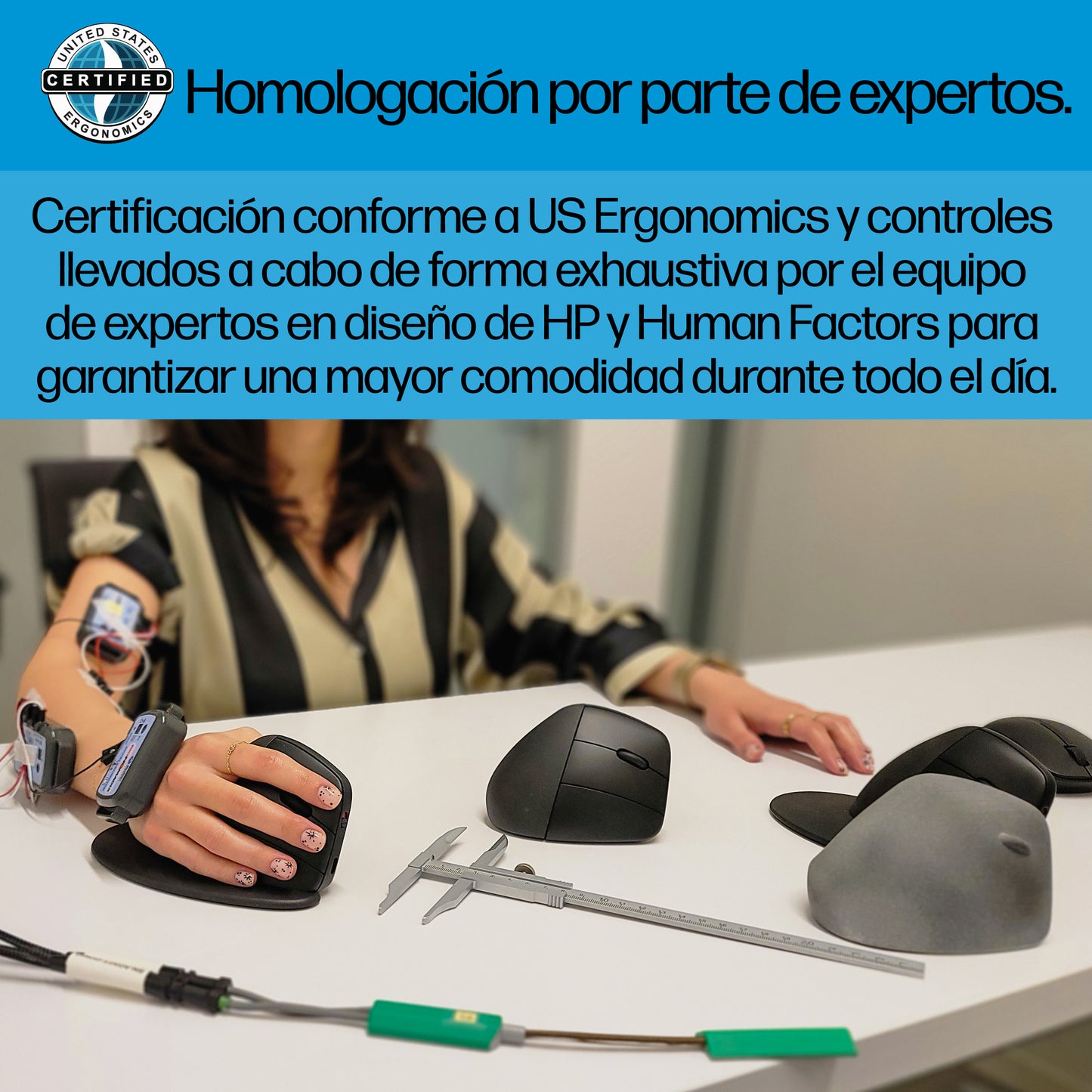 HP 925 Ergonomic Vertical Wireless Mouse ratón Oficina Diestro RF inalámbrico + bluetooth 4000 DPI
