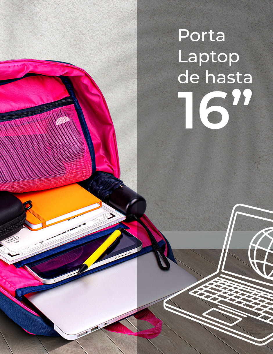 Mochila TechZone Rainbow Amarilla y Funcional con Diseño Vibrante Compartimientos Acolchados para Laptop y Table