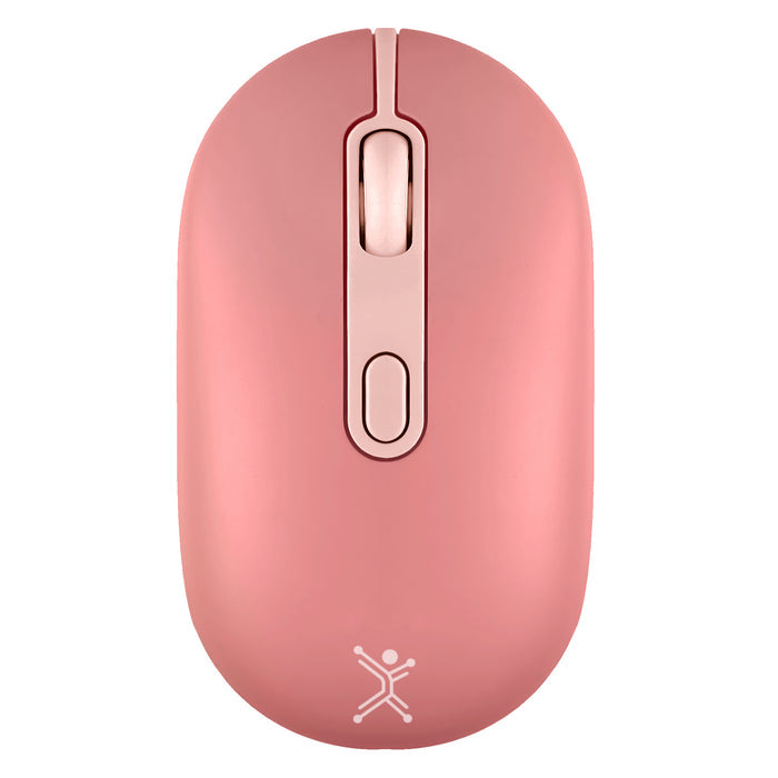 MOUSE RECARGABLE PERFECT CHOICE 2.4GHZ+BT CLIC SILENCIOSO COLORI - ROSA