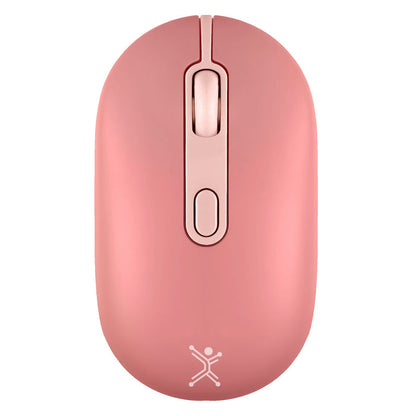 MOUSE RECARGABLE PERFECT CHOICE 2.4GHZ+BT CLIC SILENCIOSO COLORI - ROSA