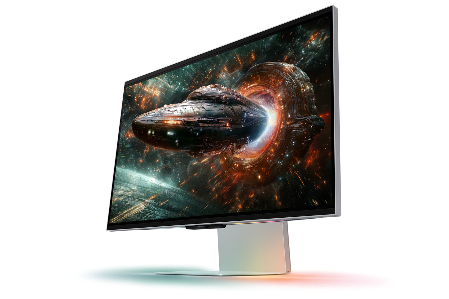 Monitor Gamer Samsung 27" 3D Odyssey 4K IPS 3840x2160 165HZ Plano Plata RGB 1MS G90XF
