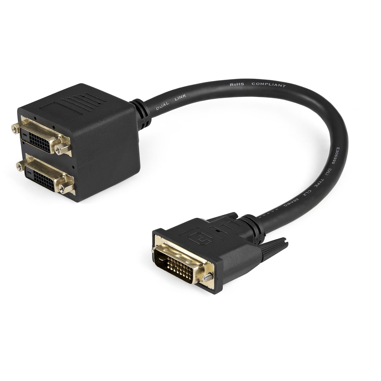 StarTech.com DVISPL1DD cable DVI 0.3 m 2 x DVI-D Negro