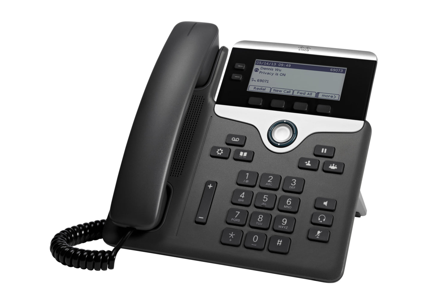 Cisco 7821 teléfono IP Negro, Plata 2 líneas