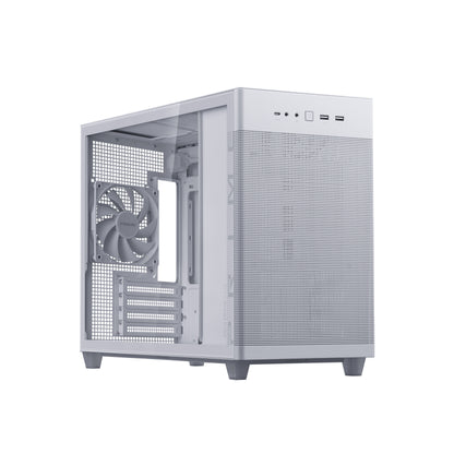 Gabinete Asus Prime AP201 White Paneles de Malla Micro ATX Blanco