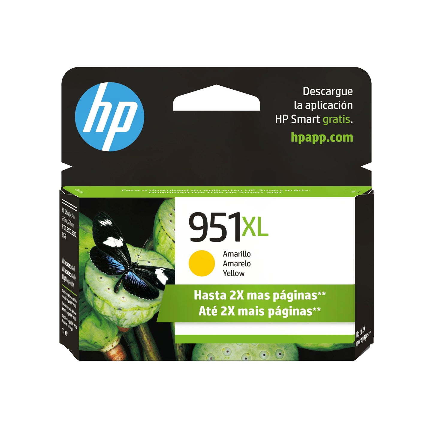 HP 951XL High Yield Yellow Original Ink Cartridge cartucho de tinta 1 pieza(s) Amarillo
