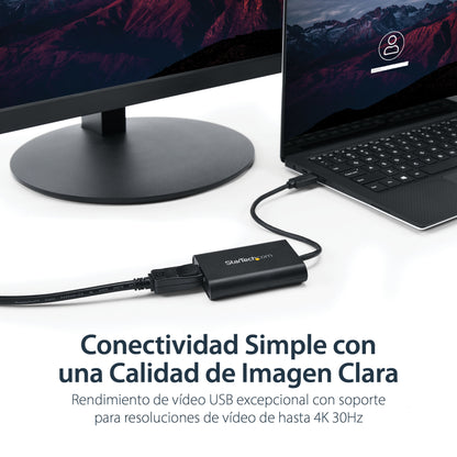 StarTech.com USB32DPES2 adaptador gráfico USB 3840 x 2160 Pixeles Negro