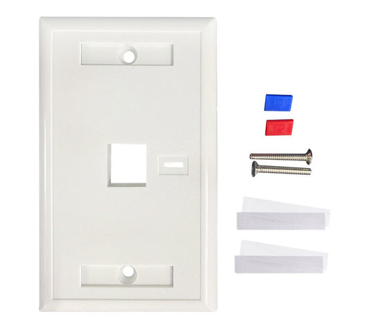 Tapa Intellinet para Caja 1 Perforación Etiqueta Color Blanco