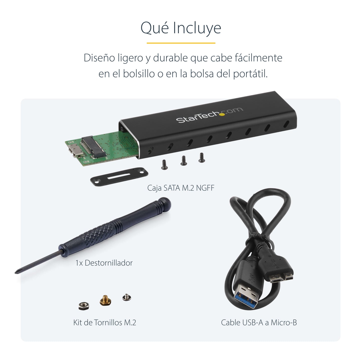 StarTech.com SM2NGFFMBU33 caja para disco duro externo Carcasa para SSD Negro