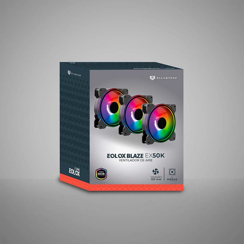 Balam Rush Eolox Blaze EX50K Gabinete de la computadora Enfriador de aire 12 cm Negro 1 pieza(s)