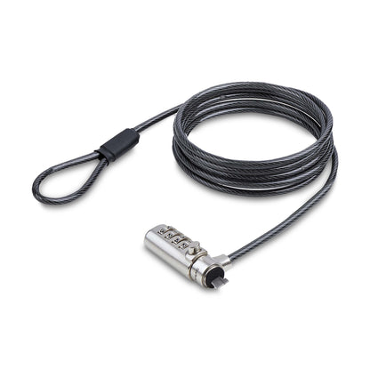 StarTech.com SSTDC4D-LAPTOP-LOCK cable antirrobo Negro, Plata 2 m