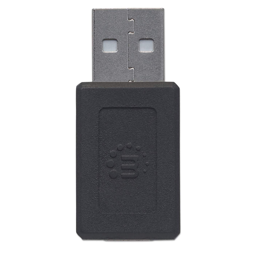 Adaptador Manhattan USB C-A 2.0 Color Negro