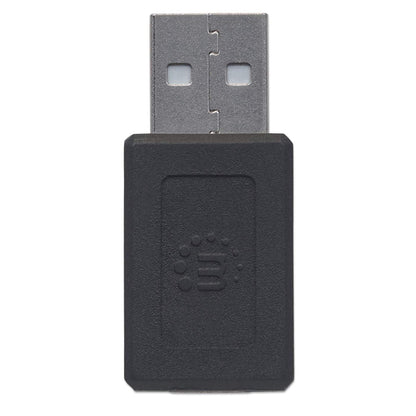 Adaptador Manhattan USB C-A 2.0 Color Negro