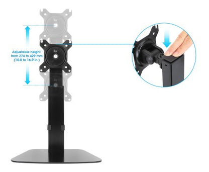 Soporte Manhattan para Monitor p/1 Monitor 15 a 32 Sobre Escritorio Ajuste Altura con Gas