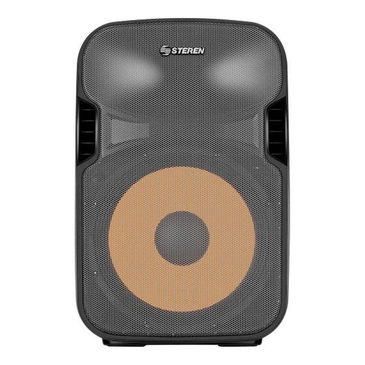Bafle Steren Semi Profesional 15" Bluetooth/MP3/Aux/Micrófono 3000 W PMPO Color Negro